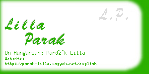 lilla parak business card